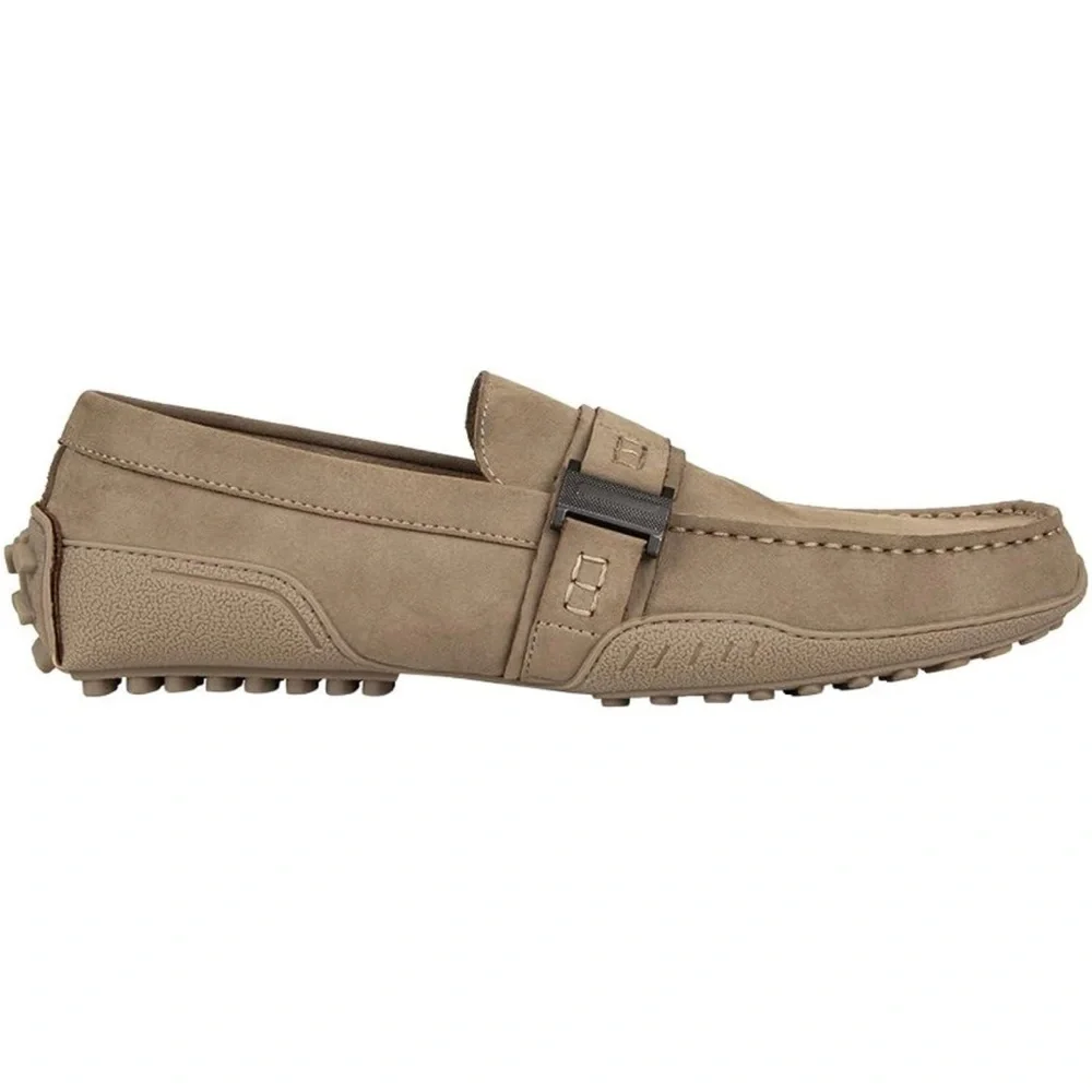 NWT Kenneth Cole Unlisted Men's Wister Belt Driver Loafer taupe 8.5 med